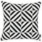 Homeroots Black Geometric Diagram Decorative Throw Pillow Cover 18 x 18 in. 355471 - alternate 1